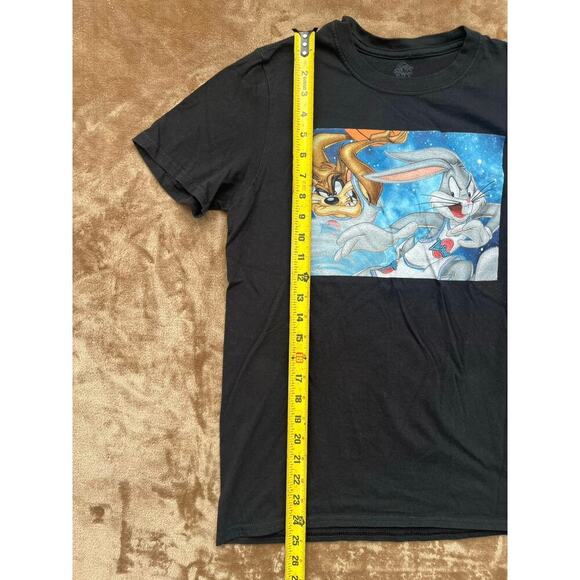 Vintage‎ 90s Space Jam Looney Tunes Bugs Bunny Black T-Shirt Size Small - Picture 5 of 5
